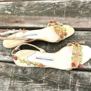 Manolo Blahnik slingback sandals size EU 38